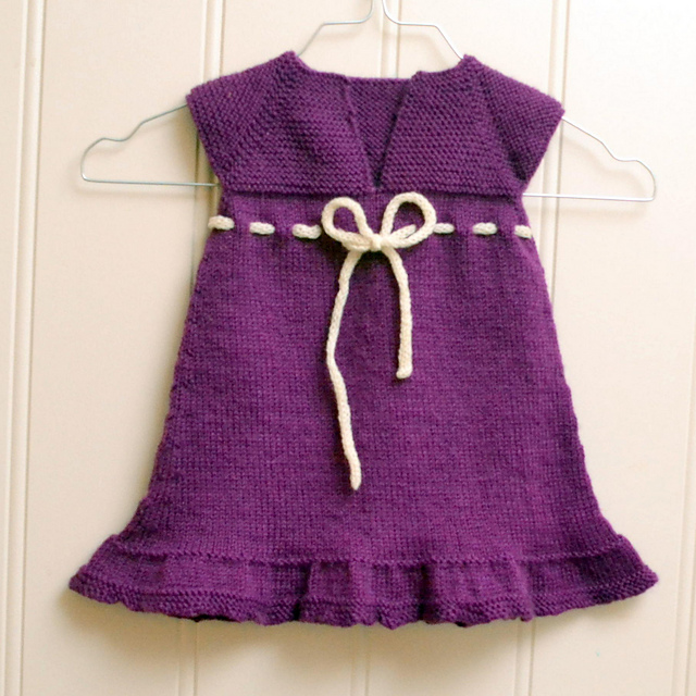 30 Free Knit Baby Dresses You'll Love Knitting