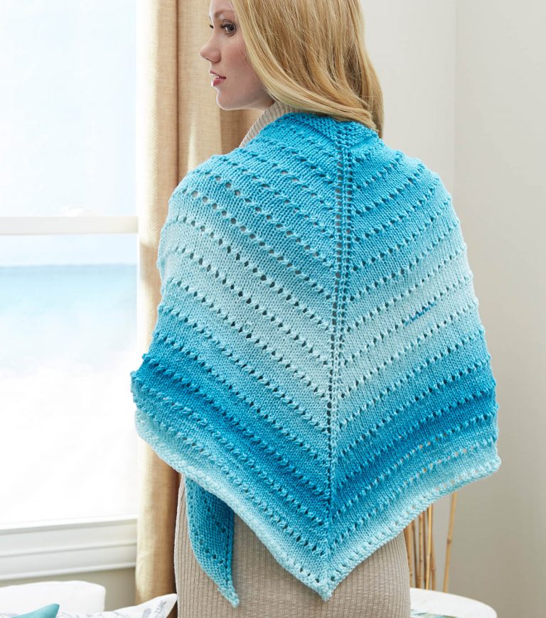 How To Knit A Simple Lace Triangle Shawl 