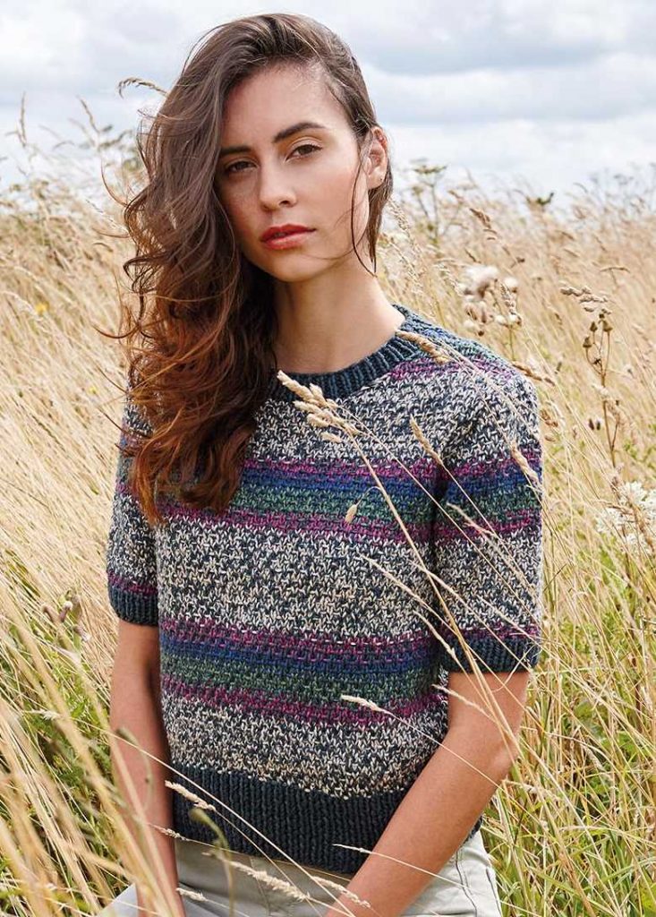 Free Knitting Pattern for a Charita ShortSleeved Jumper