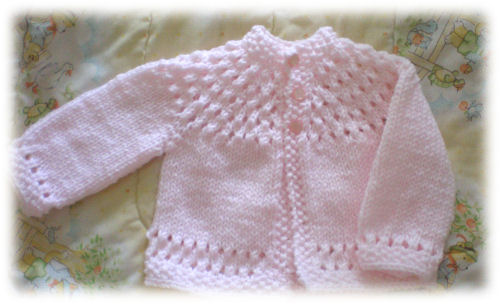 FREE Baby Sweater Knitting Pattern and Hat Pattern