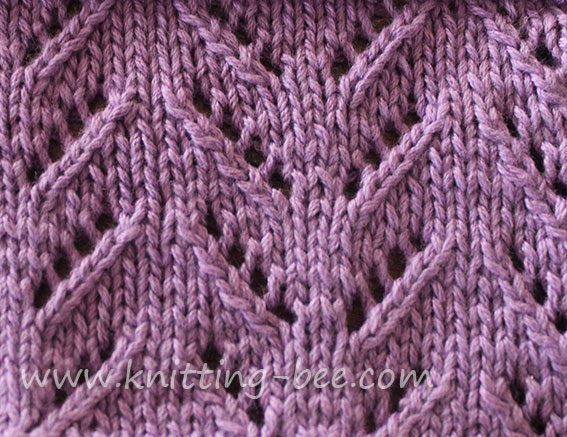 Simple Chevron Lace Knit Stitch Knitting Bee
