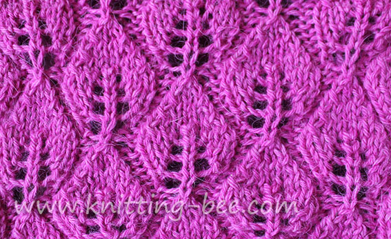 Leaves of Lace free knitting stitch pattern