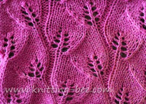 Trailing Leaves Knitting Stitch Pattern - Knitting Bee