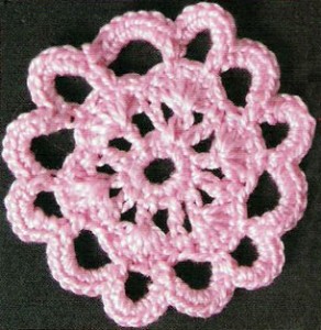 Pink Crochet Flower - Knitting Bee