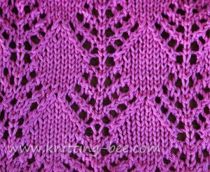 Diamond Trees Lace Knitting Stitch Pattern - Knitting Bee