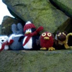 Winter Animal Family Knitted Toys