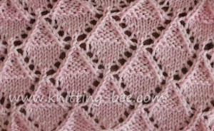 Lace Stitch - Stockinette and Garter Diamonds