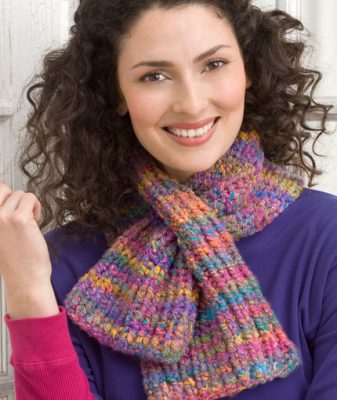 Keyhole Knit Scarf Free Pattern - Knitting Bee