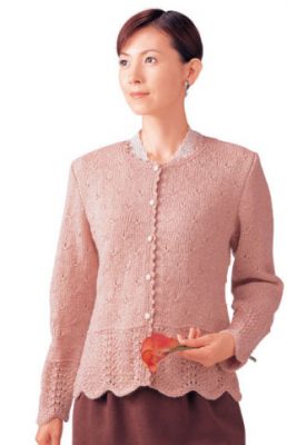 Wave Pattern Cardigan Free Knit Pattern - Knitting Bee