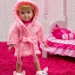 Doll Robe and Bunny Slippers Free Knit Pattern