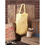 Lattice Lace Market Bag Free Knitting Pattern