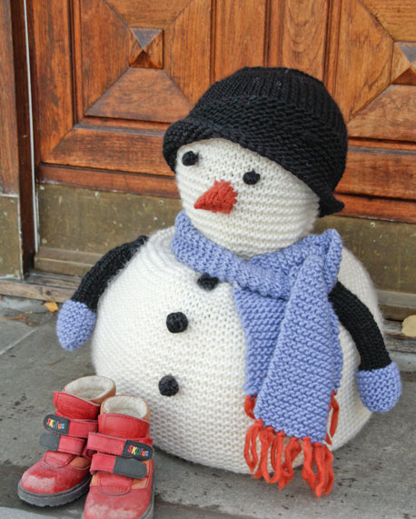 Frank snowman with scarf and hat