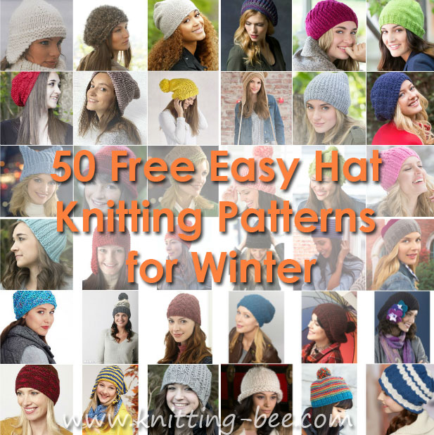 Knit hat easy beanie knitting pattern free