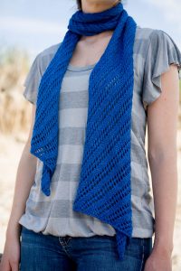 diagonal lace free scarf knitting pattern