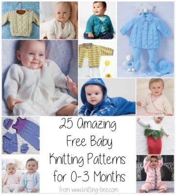 25 Amazing Free Baby Knitting Patterns for 0-3 Months