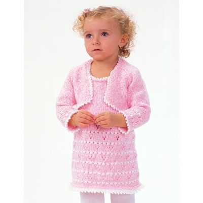 Party Girl Set Cardi and Dress Free Knitting Pattern