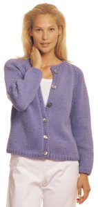 Free Stockinette Raglan Cardigan Knitting Pattern - Knitting Bee