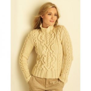 Bernat Cable Sweater for Women Free Knitting Pattern - Knitting Bee