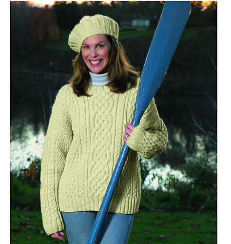 Knitted Aran Sweater Free Knitting Pattern