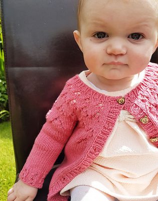 The Gift Free Lace Baby Cardigan Knitting Pattern - Knitting Bee