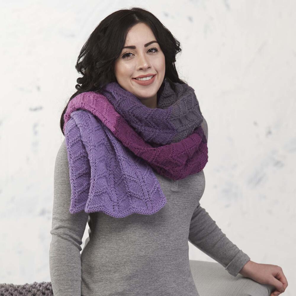 Purple Haze Super Scarf Free Download Knitting Pattern - Knitting Bee