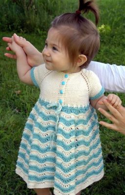 Sunday Best Baby Dress Free Knitting Pattern - Knitting Bee