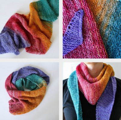 Super Simple Sock Shawl - free pattern - Knitting Bee