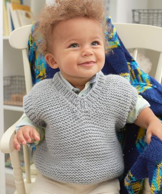 Baby’s Play Vest Free and Easy Knitting Pattern - Knitting Bee