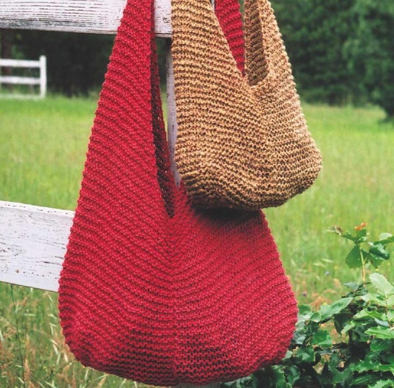 Knitted Bag Patterns for Beginners Knitting Bee