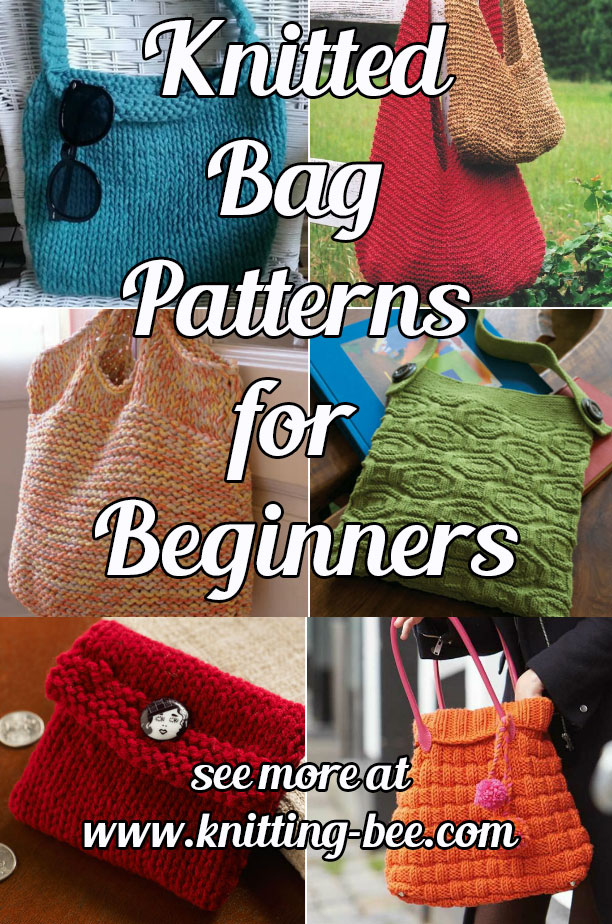 Knitted Bag Patterns for Beginners - Knitting Bee