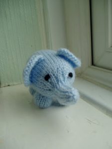 knit elephant stuffed animal