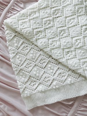 Thine Receiving Blanket Free Baby Knit Pattern - Knitting Bee