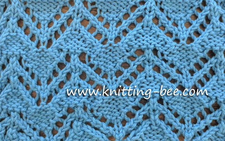 Zig Zag Eyelet Free Knitting Stitch - Knitting Bee