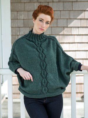 Kombu Poncho Free Ladies Knitting Pattern - Knitting Bee