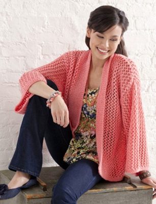 Bright and Breezy Kimono Free Knitting Pattern - Knitting Bee