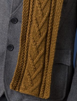 Caron Combo Cable Scarf Free Knitting Pattern - Knitting Bee