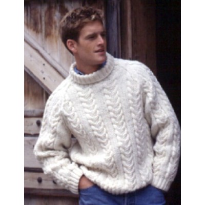 Patons Classic Raglan And Cable Men S Sweater Free Knitting