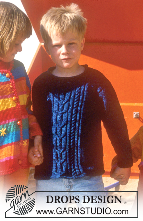 Boys Jumper with Cable Pattern Free Knitting