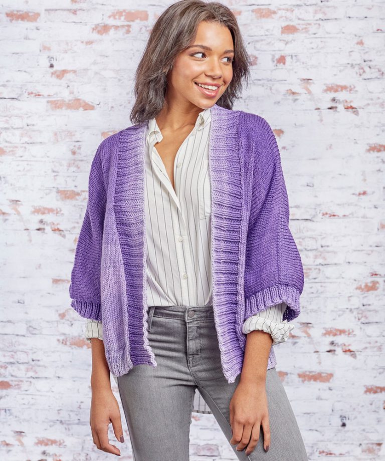 Knit Kimono Style Jacket Free Pattern - Knitting Bee