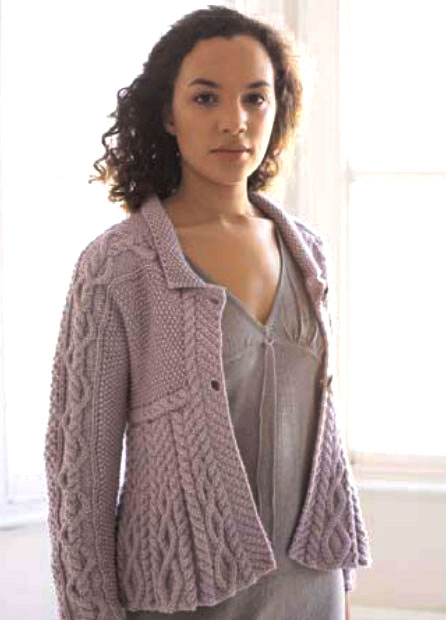 Romy Cabled Cardigan Free Knitting Pattern - Knitting Bee