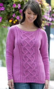 Winter Rose Sweater Free Knitting Pattern - Knitting Bee