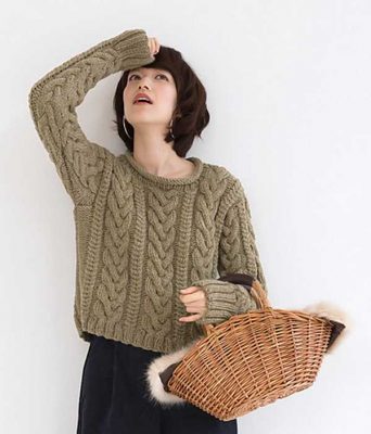 Basic Aran Sweater Free Knitting Pattern - Knitting Bee