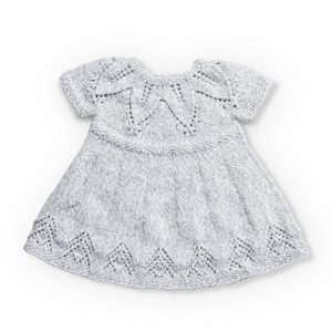 Fairy Leaves Dress Free Baby Knitting Pattern - Knitting Bee