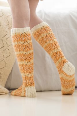 Free Knitting Pattern for Women's Knee-High Socks - Knitting Bee