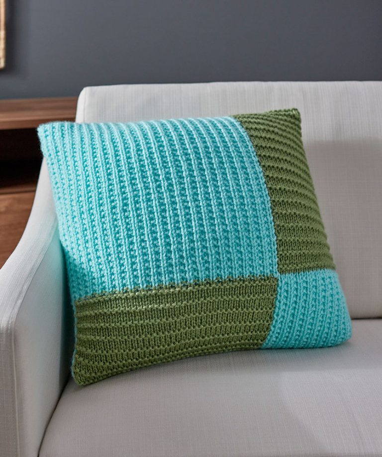 Free Knitting Pattern for a Modern Knit Pillow - Knitting Bee