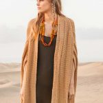 Free Knitting Pattern for a Textured Long Cape