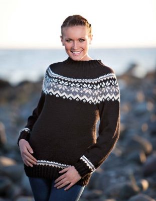 Viking Sweater with Yoke Free Knitting Pattern - Knitting Bee