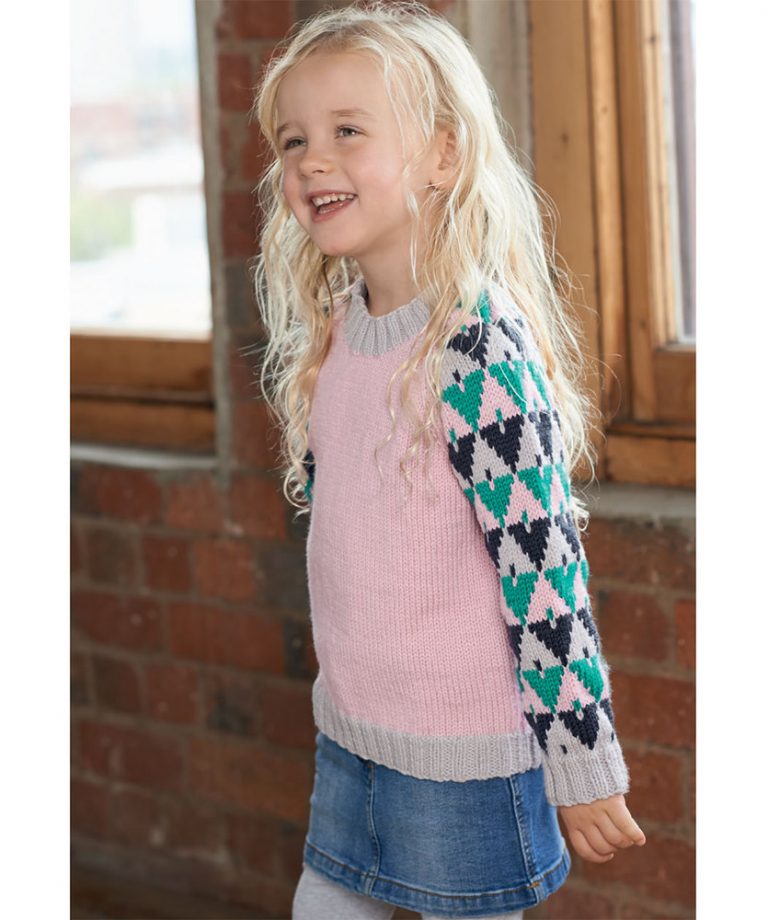 Free Knitting Pattern for a Kid's Graphic Pullover - Knitting Bee