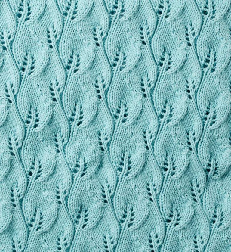 Free Knitting Pattern For A Leafy Lace Green Afghan Knitting Bee