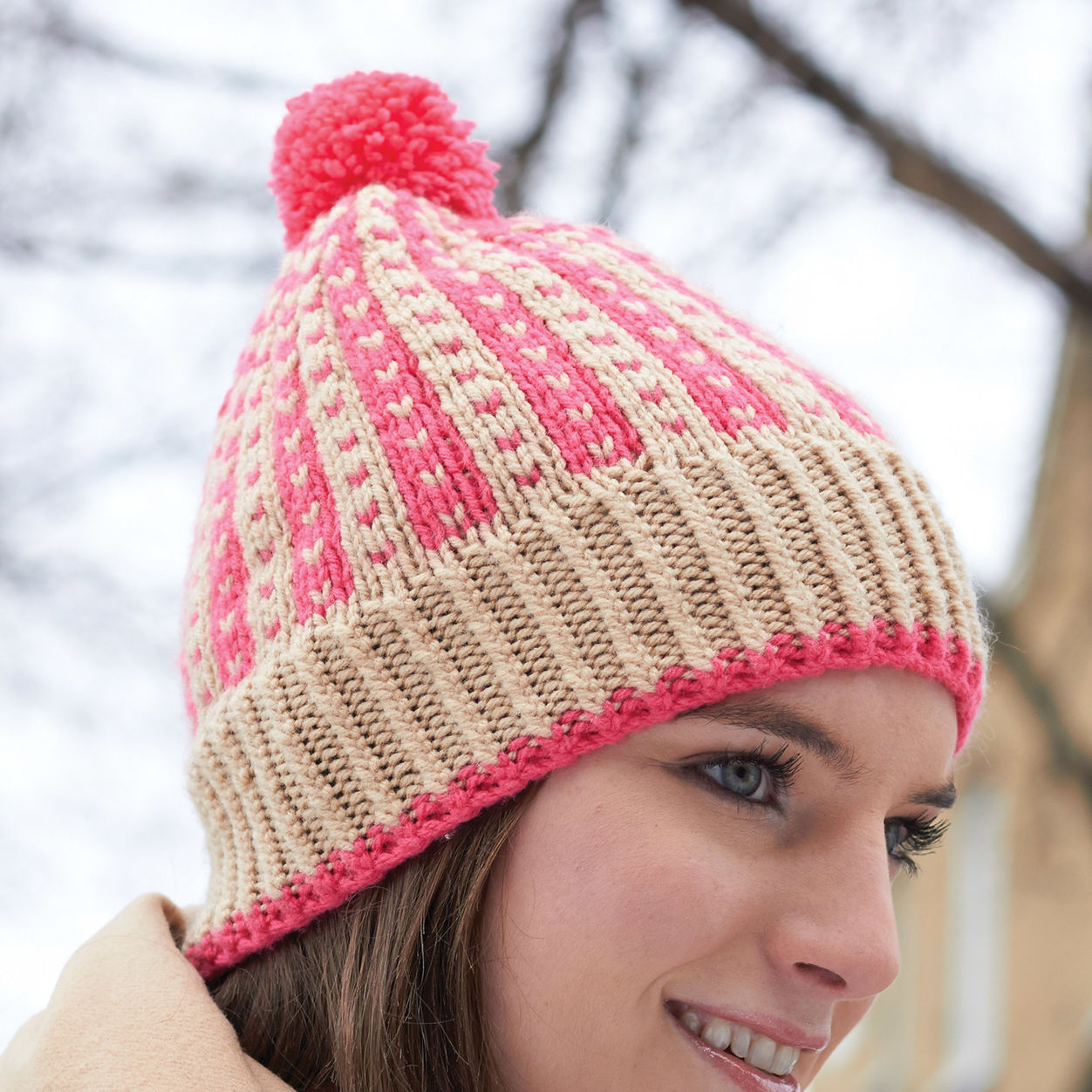 Free Knitting Pattern for a Colorwork Winter Weekend Hat Knitting Bee